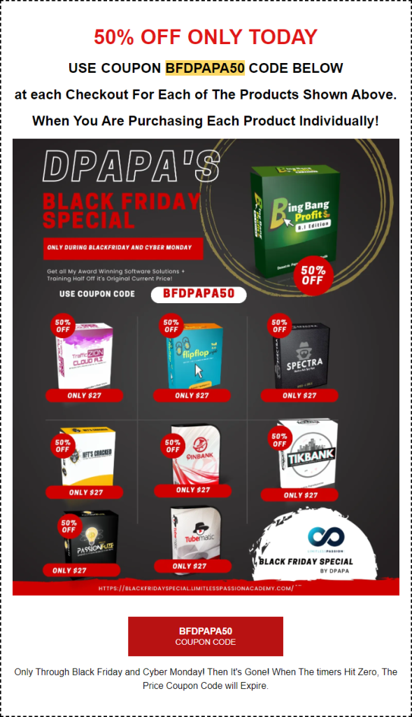 DPAPA's Black Friday Special